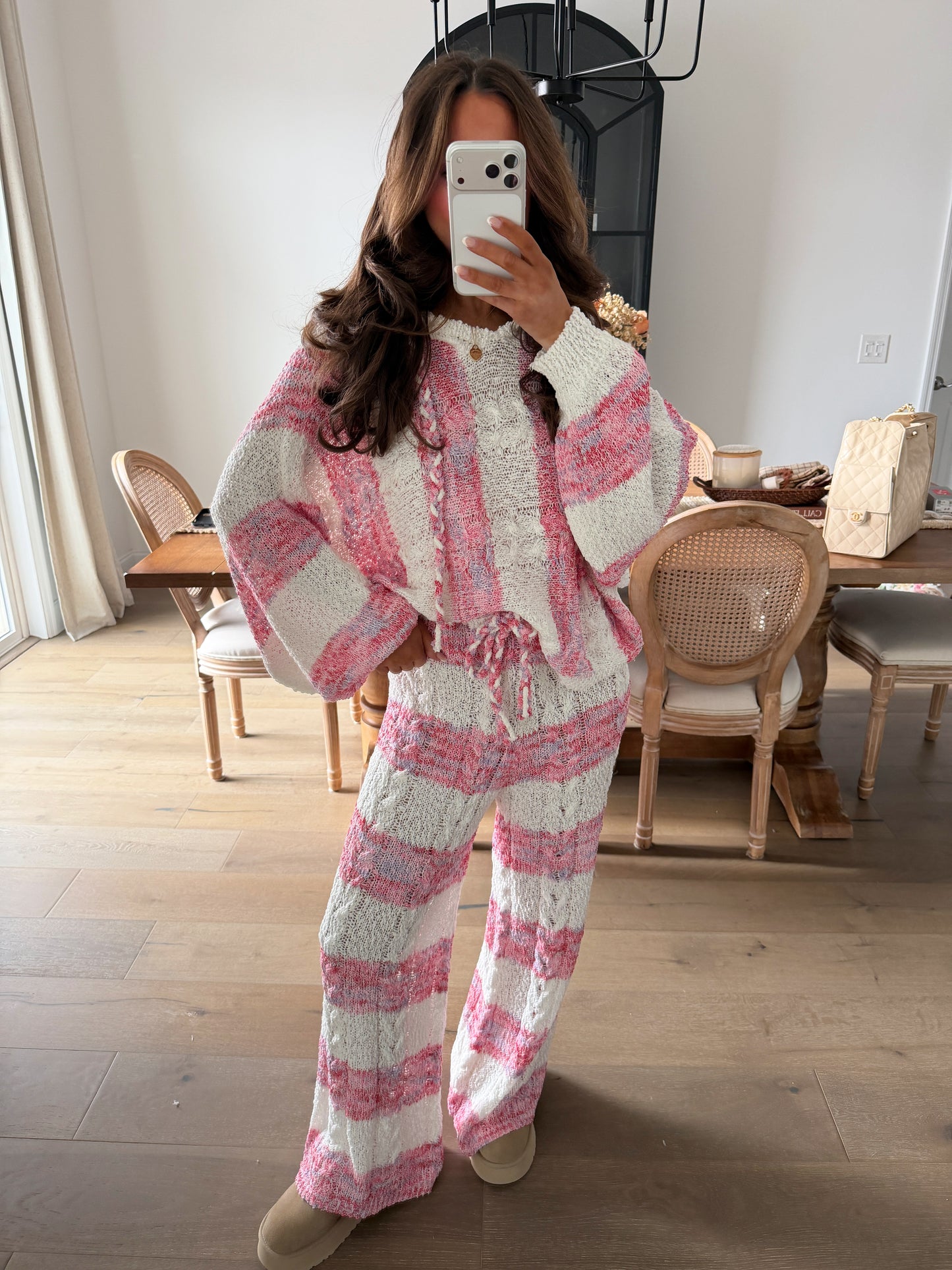 Rosy Ribbons 🎀 Knit Set