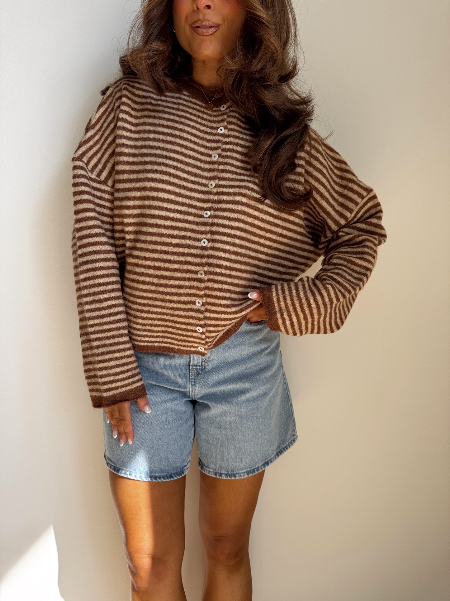 Hamptons Cardigan Mocha Chip (restock preorder end of september )