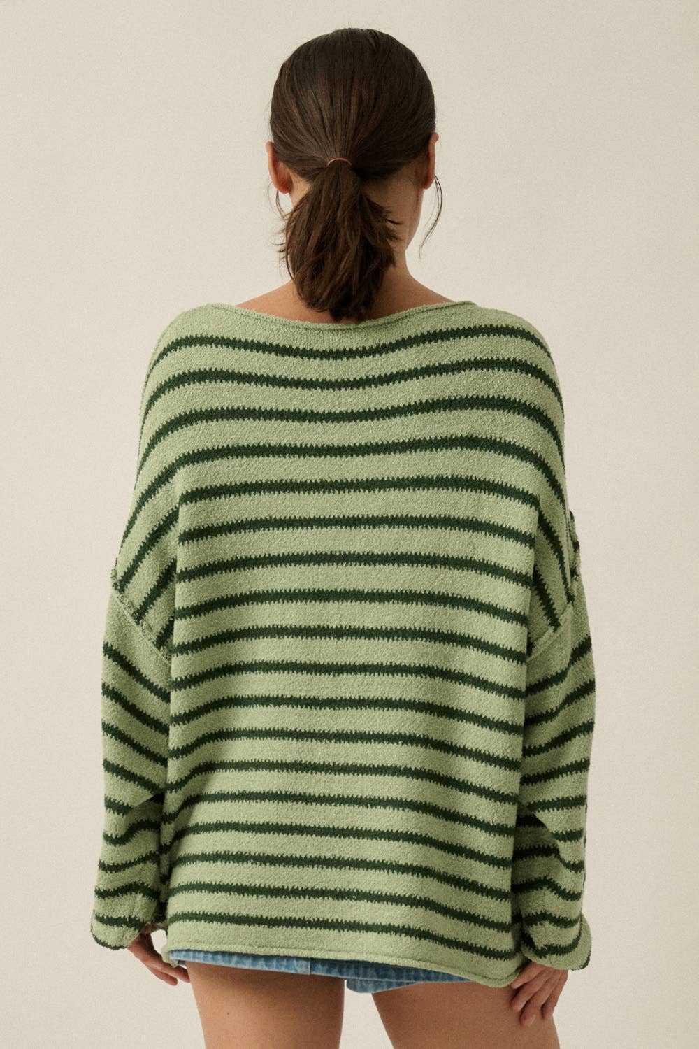 Cali Textured Knit Oversized Sweater