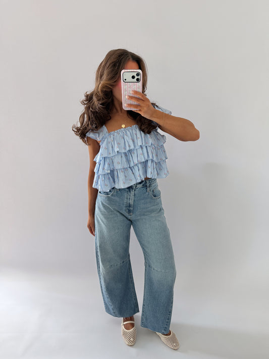 Sweet Bloom Top (Blue)