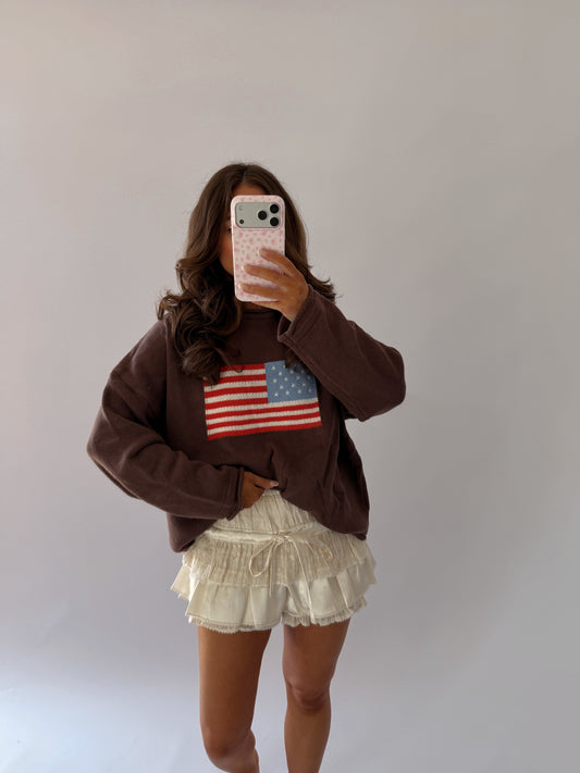 Hamptons Heritage Cocoa Flag Sweater
