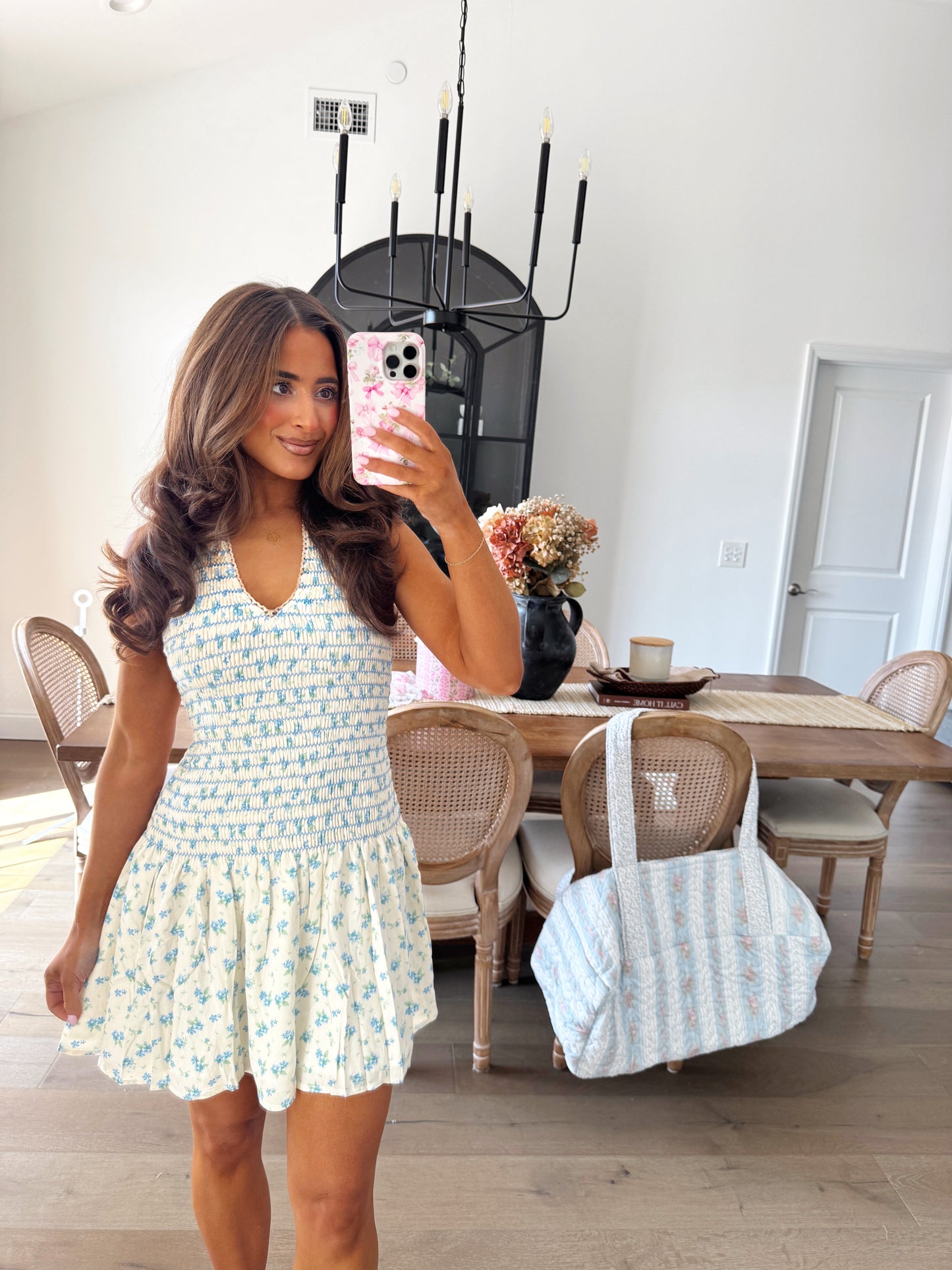 Sugarberry Fields Halter Mini Dress