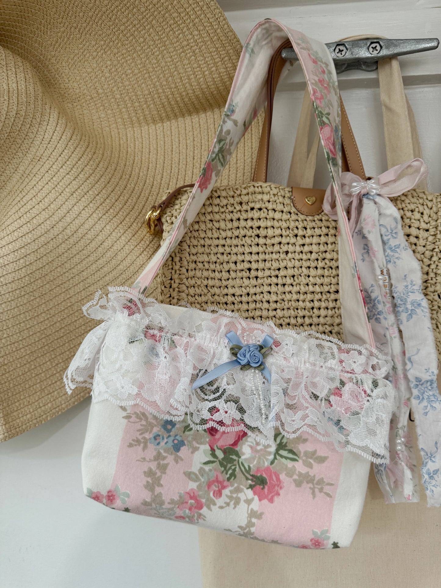 Coastal Shabby Chic Vintage Purse