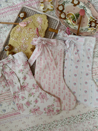 Pinkmas Coquette Stocking (exclusive floral Shopyds print)