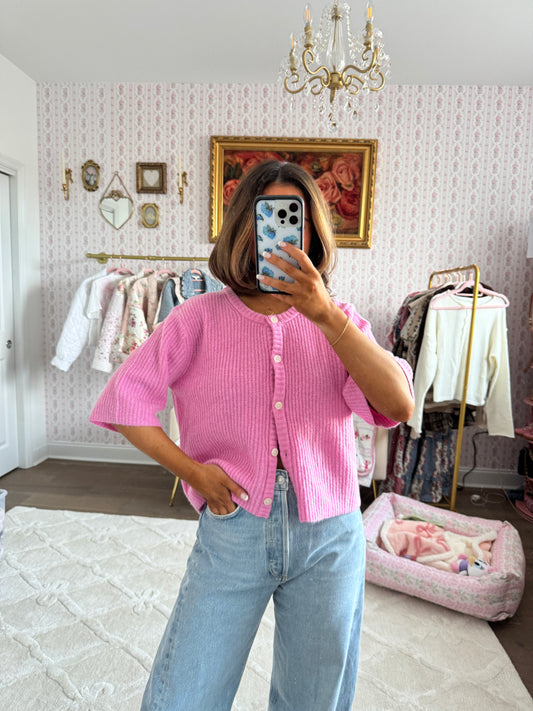 Aerie cardigan small pink NEW