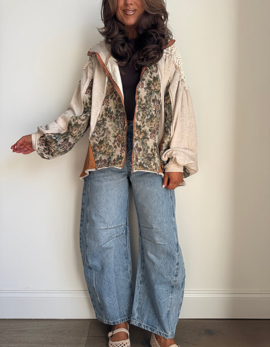 The Vintage Bloom Zip Up Hoodie Jacket EXCLUSIVE*