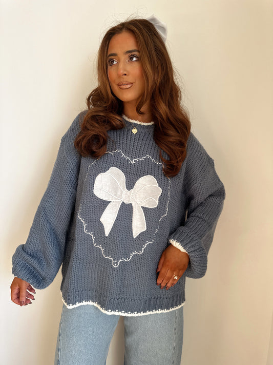 Elsa Bow Chunky Sweater