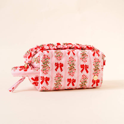 Quilted Cosmetic Pouch-Oh So Merry