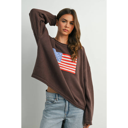 Hamptons Heritage Cocoa Flag Sweater