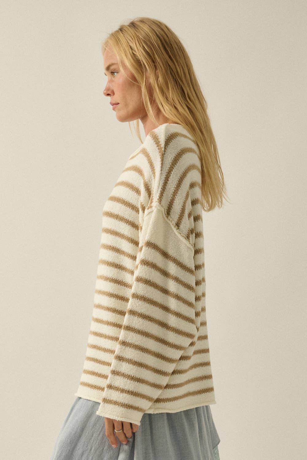 Cali Textured Knit Oversized Sweater