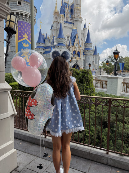 Fantasyland Bespoke Ears (Denim Polka Dot) PREORDER