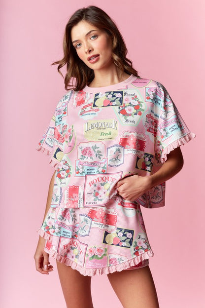 Strawberries & Lemonade Kiss Skort Set