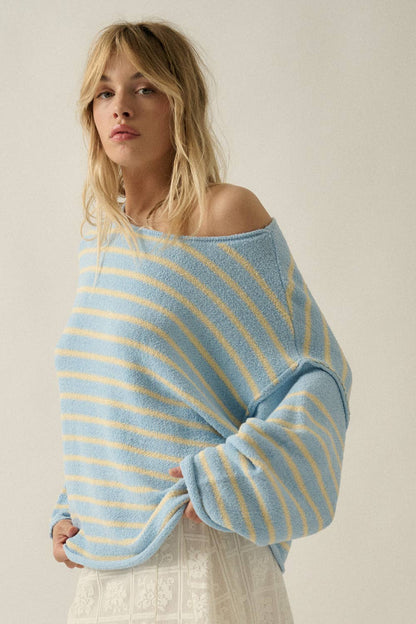 Cali Textured Knit Oversized Sweater