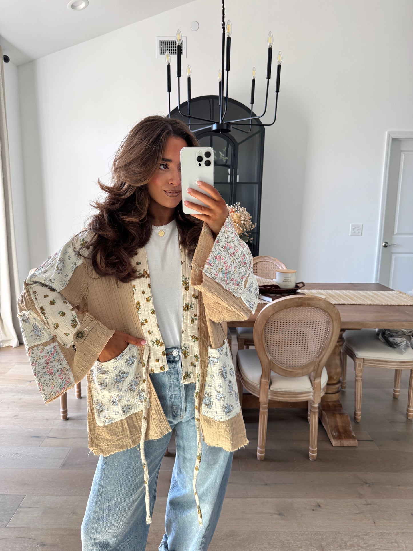 Grateful Autumn Vintage Floral Jacket