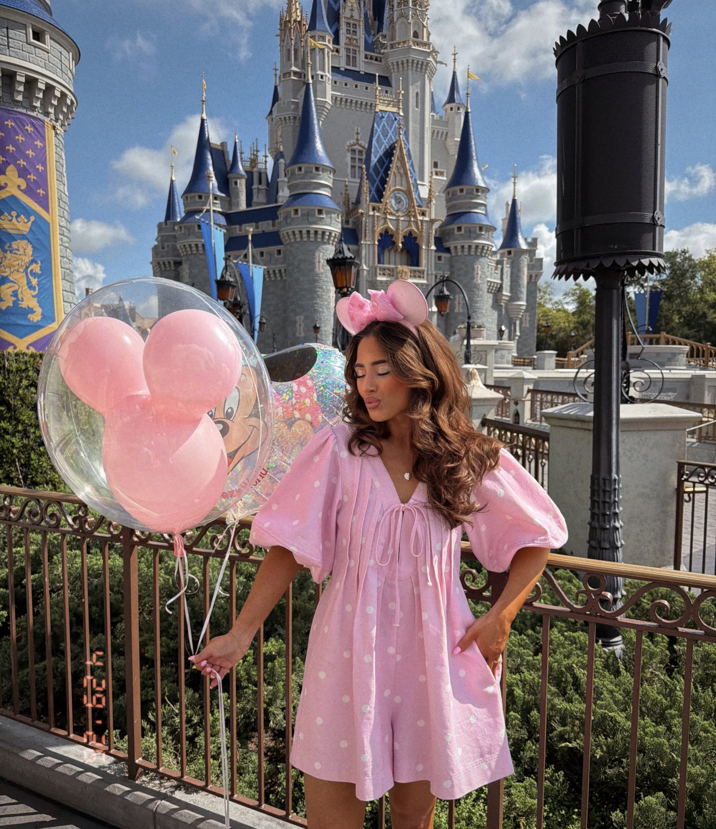 Sweet Polka Dot Denim Cotton Candy Romper PRE ORDER MAY (early access)