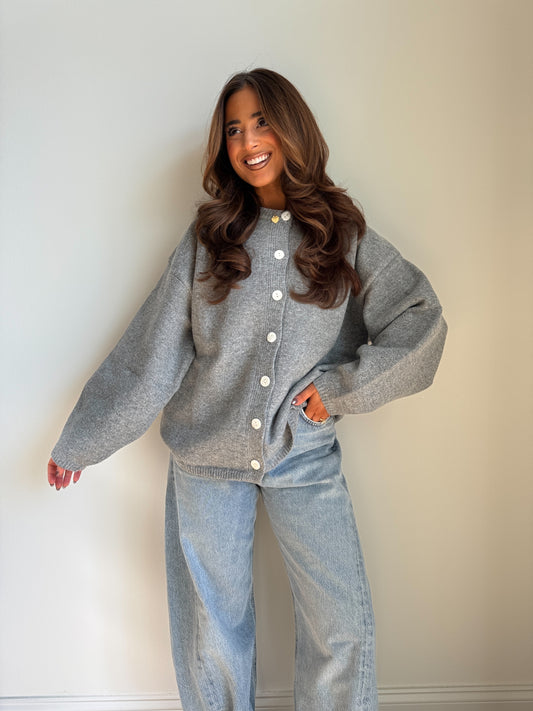 Cinnamon Sugar Cardigan (Heathered Grey)