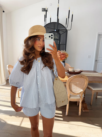 Allie Blue Gingham Set