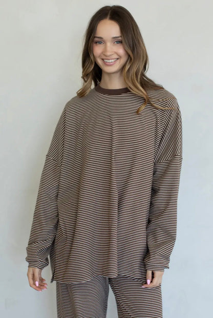 Sophie Striped Set (Mocha)