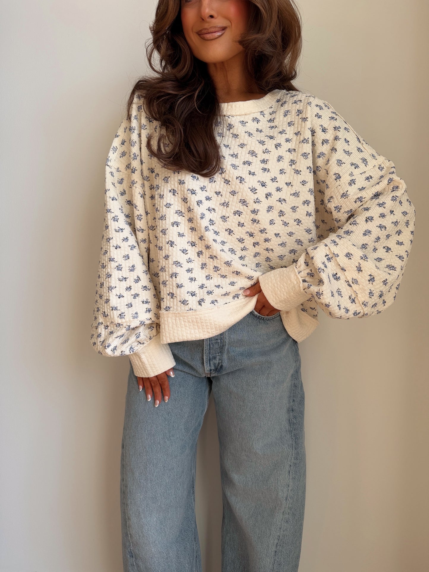 Blueberry Waffle 🧇 🫐 Knit Top