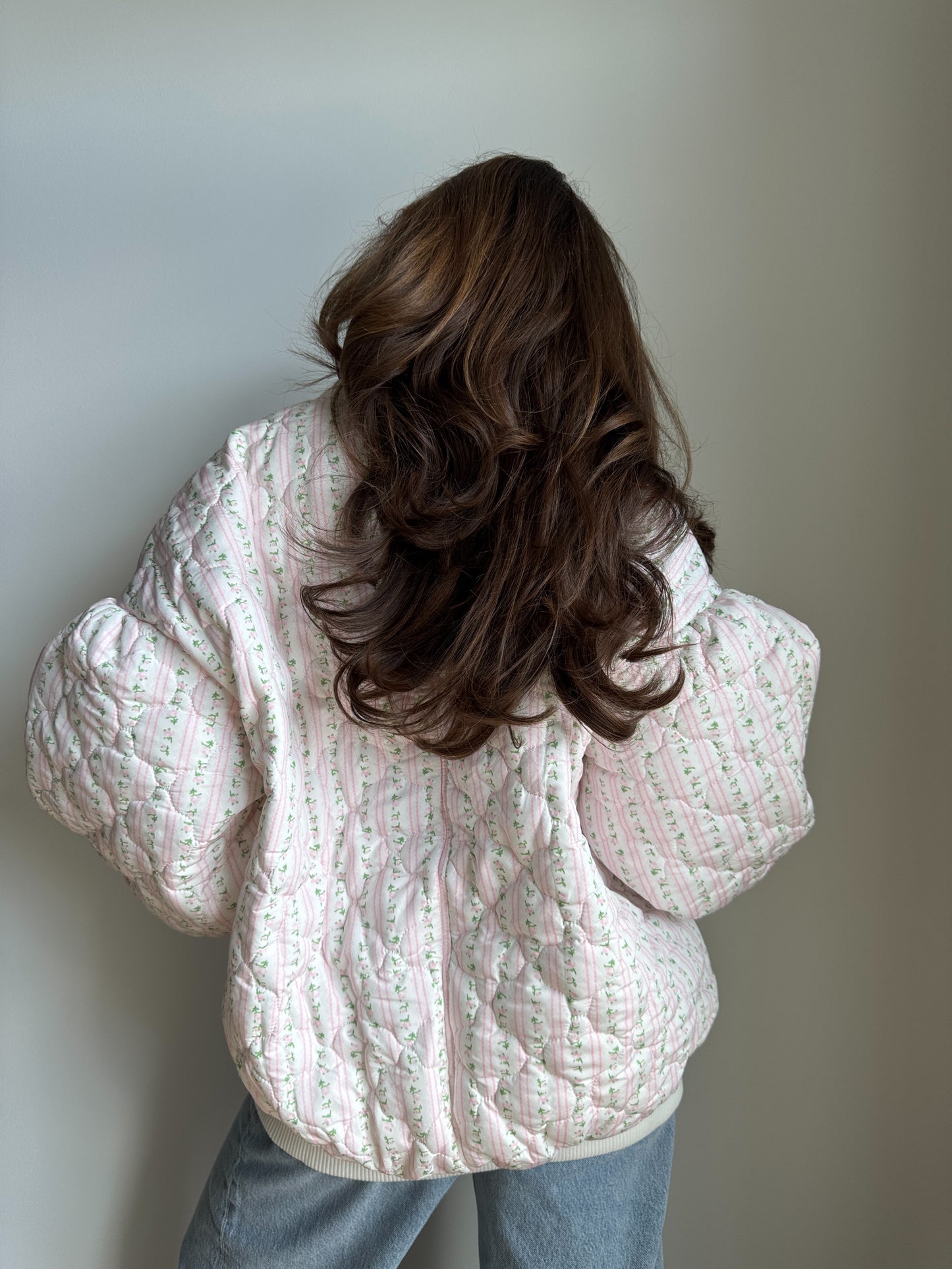 Shabby Chic Wildflower Quilted Jacket (pink)
