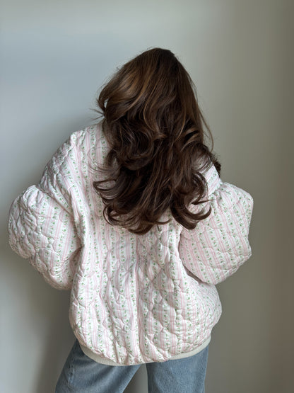 Shabby Chic Wildflower Quilted Jacket (pink)