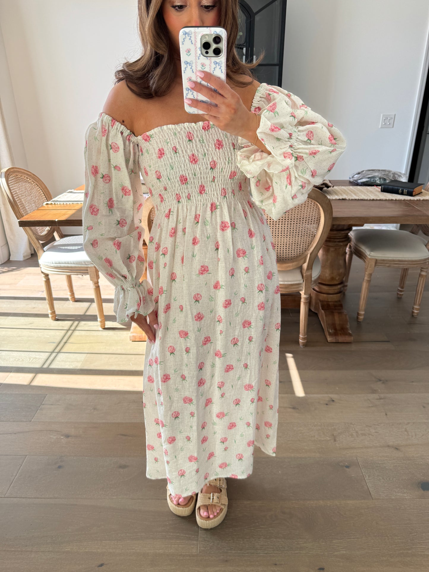 Pink Floral Midi Sleeper XS