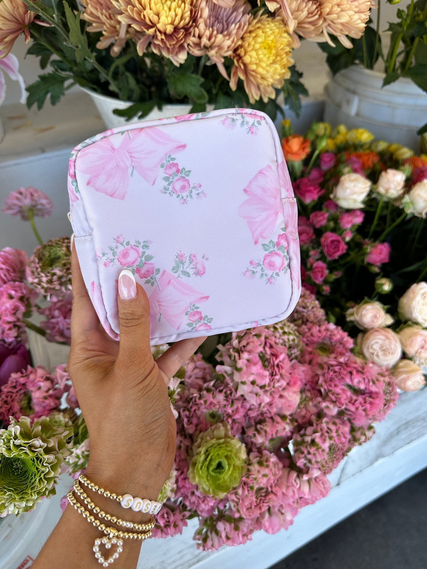 Rose Petal Cosmetic Bag 🎀💘