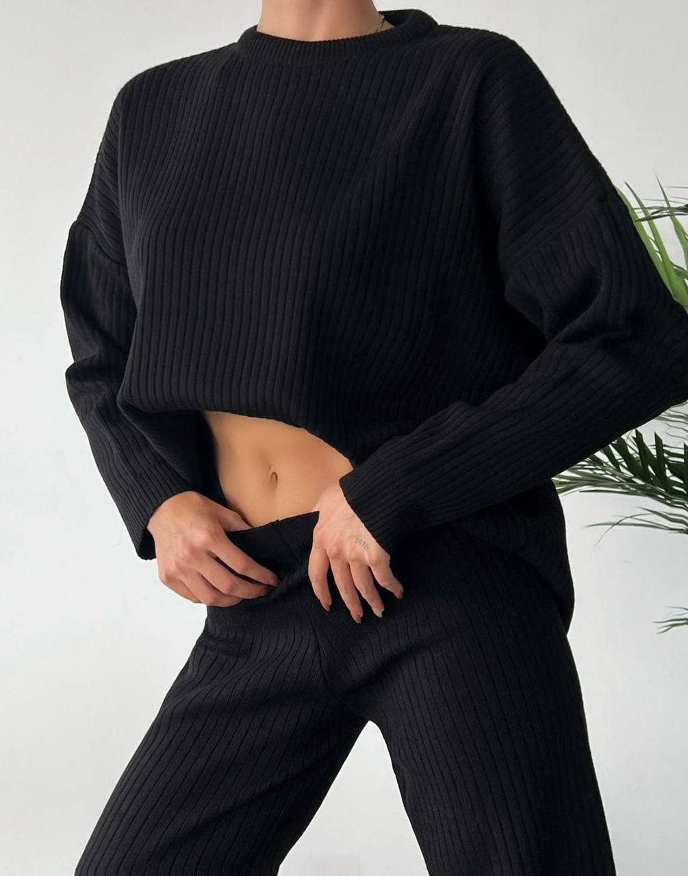 Snow Day 🤍 Ribbed Knit Sweater Set