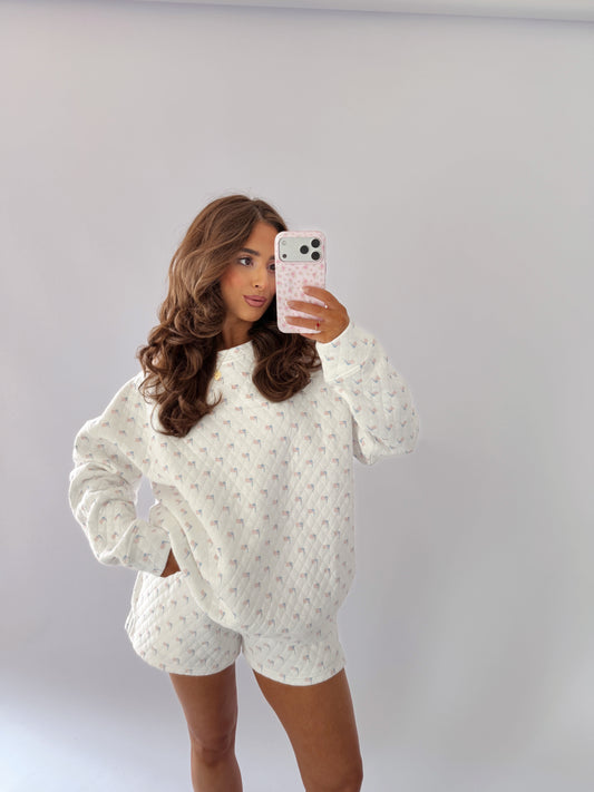 Vintage Flag Quilted Crewneck