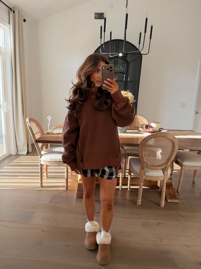 Hot Chocolate Sherpa pullover