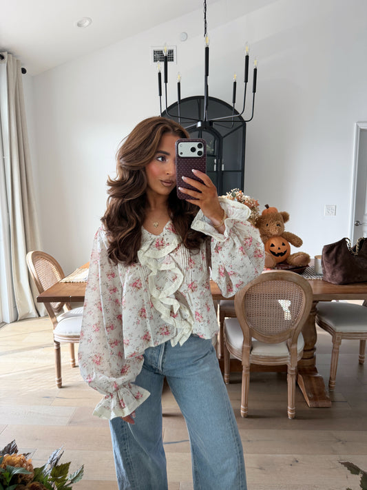 Cottage Flora Ruffled Vintage Top (Early Access)