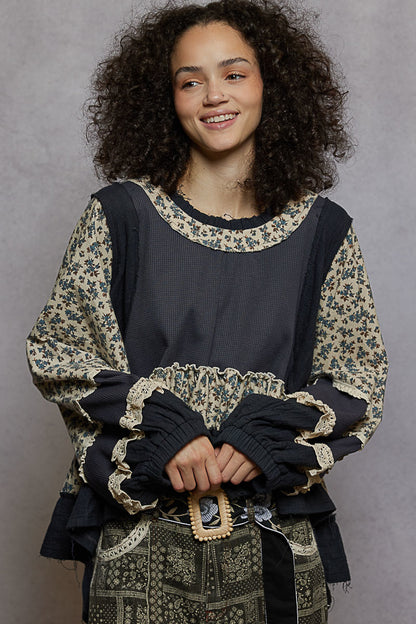 The Willow Floral Top (Floral Midnight)