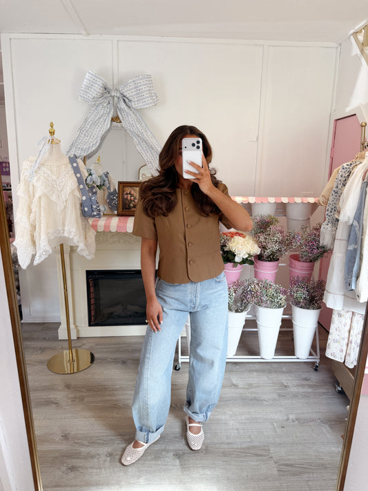 Fresh Petal Top Mocha