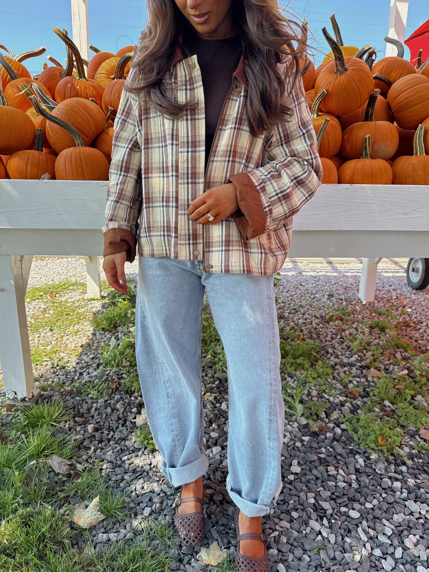 Pumpkin 🎃 Patch Barn Shacket Flannel