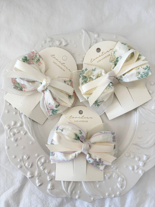 Lacey Romantic Hair Bow Clip