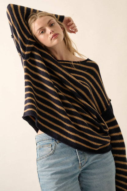 Cali Textured Knit Oversized Sweater