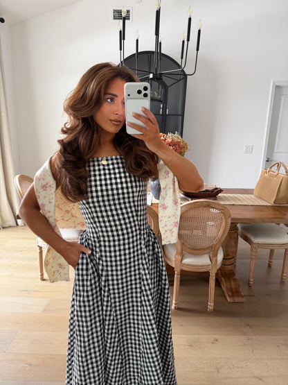 Gingham Picnic Midi Dress