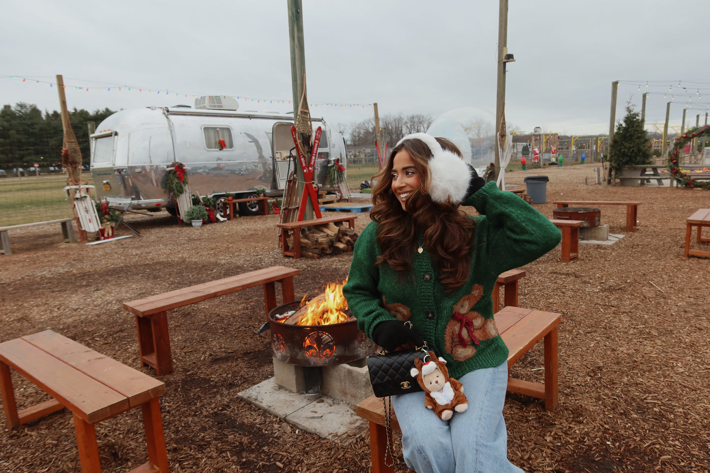 Holly Pine Teddy Bear Sweater