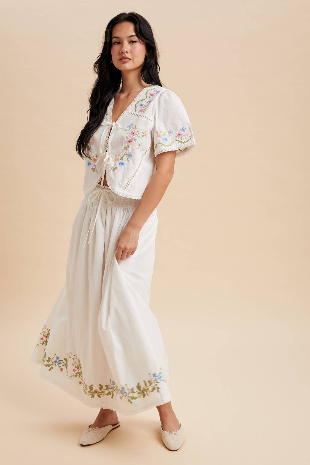 Oatmilk Garden Skirt Set