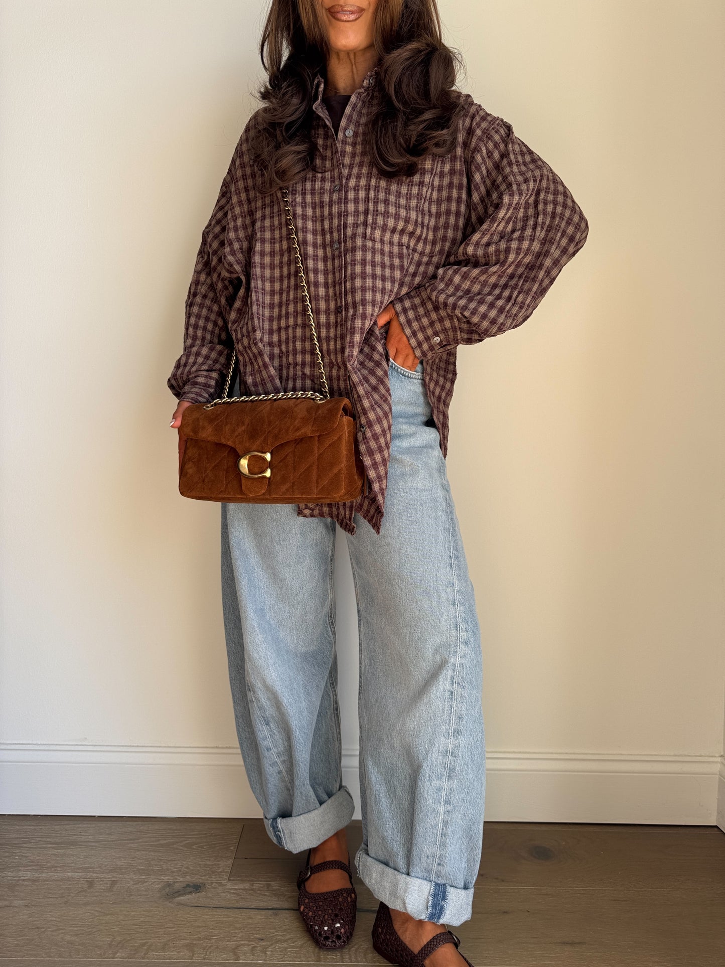Falling Leaves Oversized Flannel (maple)