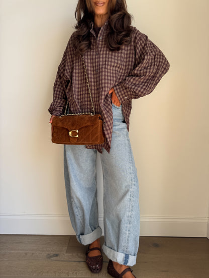 Falling Leaves Oversized Flannel (maple)