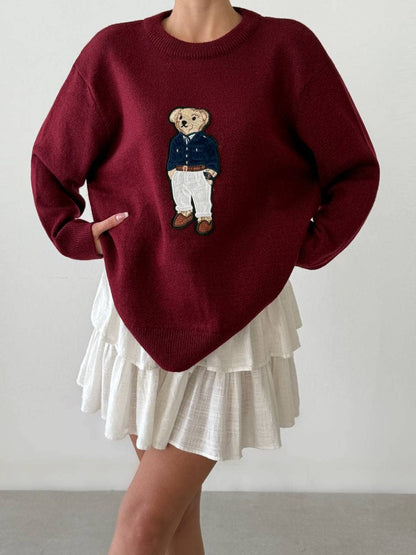 Ralph Teddy & Co. Burgundy Crewneck Sweater