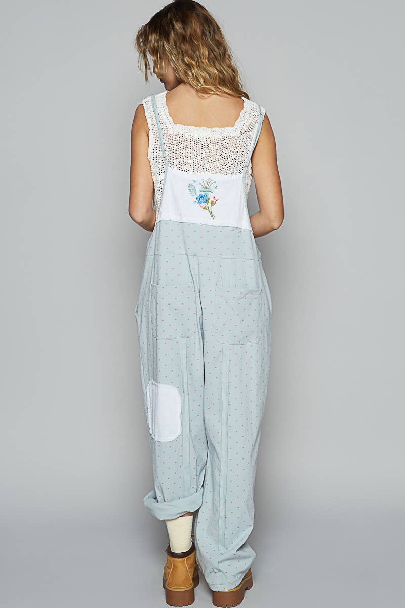Picnic Heart Patch Overalls Pre-order 5/24