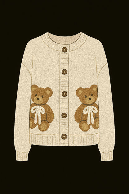 Teddy Bear Cardigan Cream