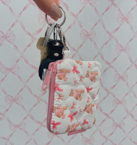 Teddy & Bows Key Pouch