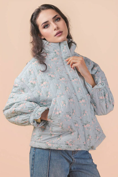 Snow Angel Floral Quilted Jacket DOORBUSTER