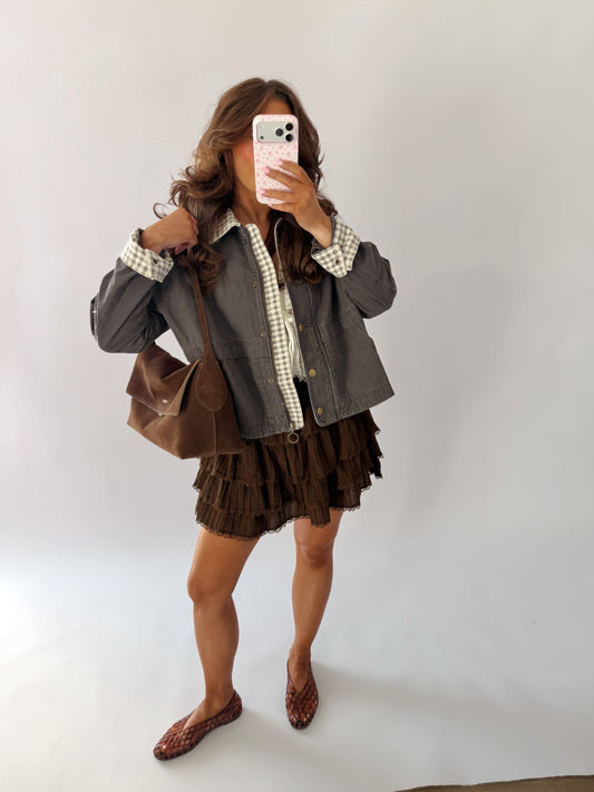 Ruffle Darling Skort In Choco Latte (can’t restock)