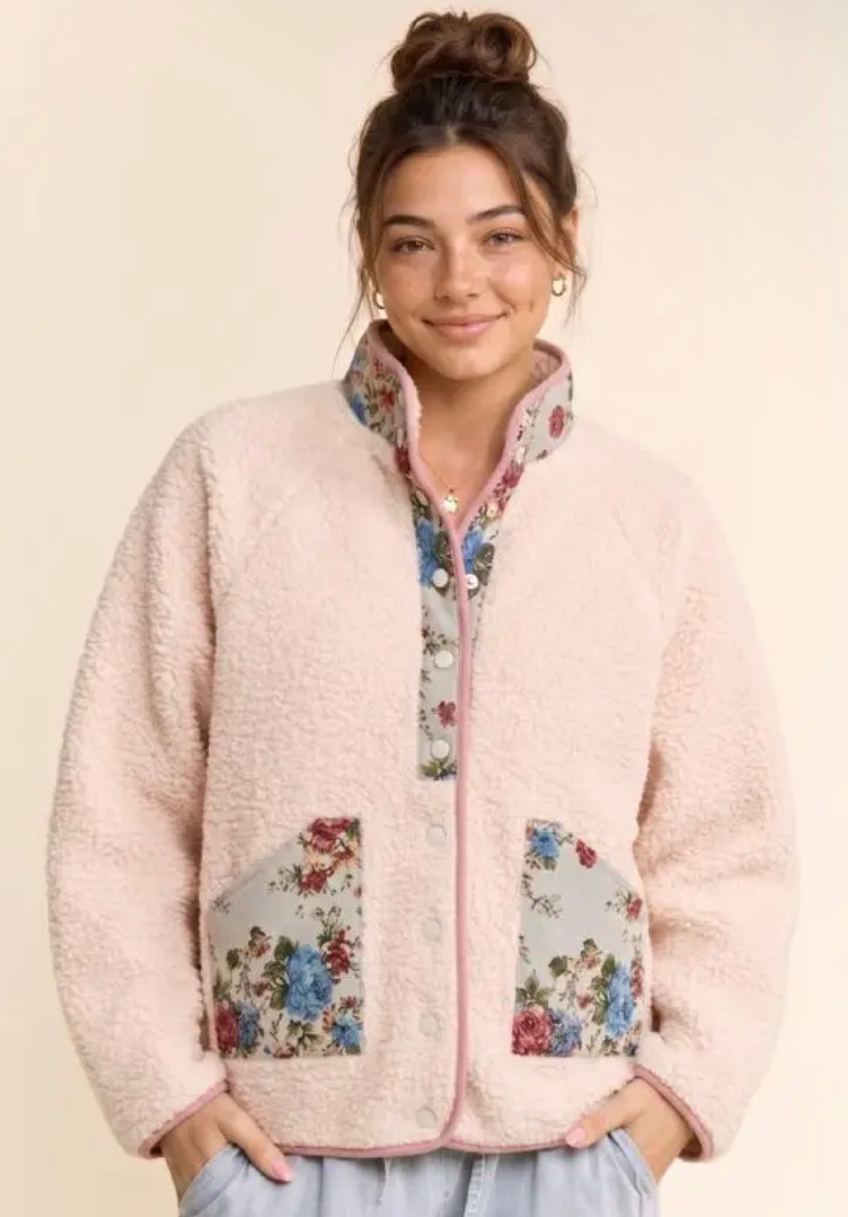 Rosy Cottage Sherpa Jacket