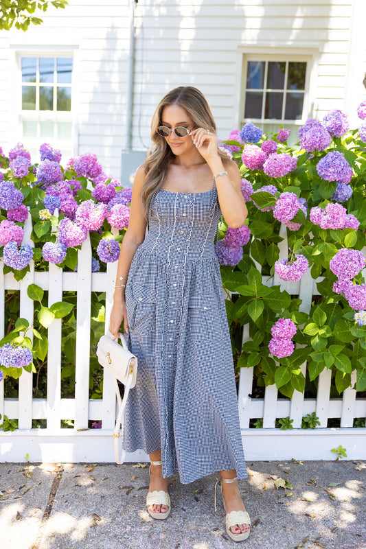 Hearts Full Gingham Maxi