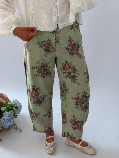 Pistachio Rose Vintage Jeans